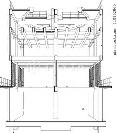 3D illustration of building project 3D illustration of building project 119592960
