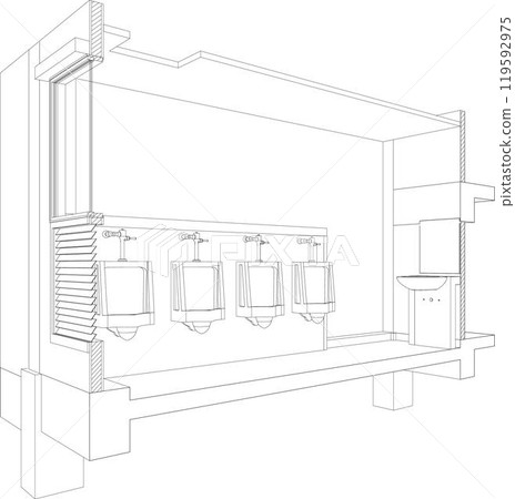 3D illustration of building project 119592975