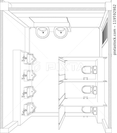 3D illustration of building project 119592982