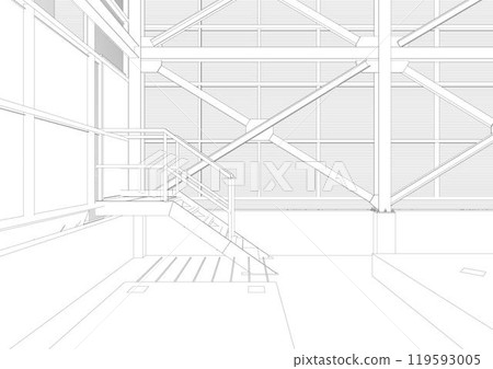3D illustration of building project 119593005