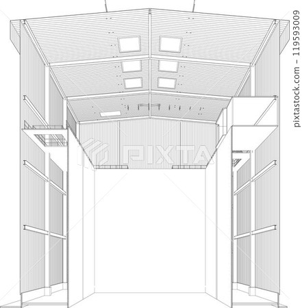 3D illustration of building project 3D illustration of building project 119593009