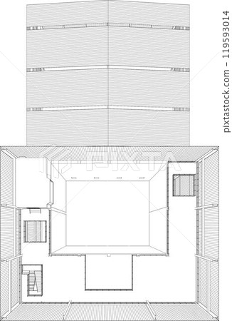 3D illustration of building project 3D illustration of building project 119593014