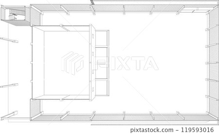 3D illustration of building project 3D illustration of building project 119593016