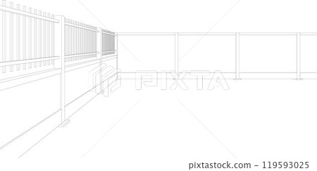 3D illustration of building project 119593025