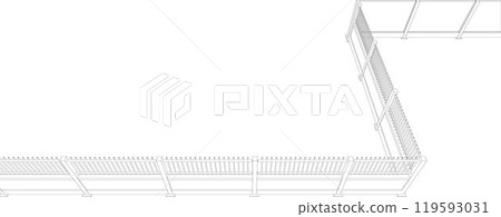 3D illustration of building project 3D illustration of building project 119593031