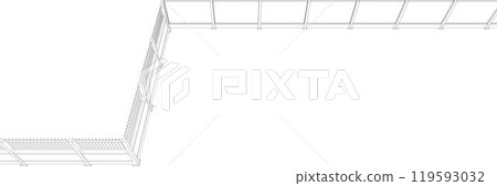 3D illustration of building project 3D illustration of building project 119593032