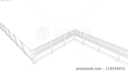 3D illustration of building project 3D illustration of building project 119593033