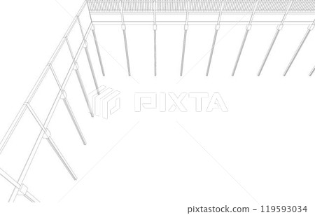 3D illustration of building project 3D illustration of building project 119593034