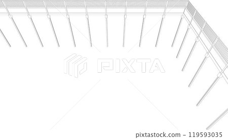 3D illustration of building project 3D illustration of building project 119593035