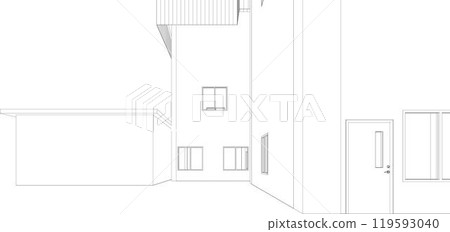 3D illustration of building project 3D illustration of building project 119593040