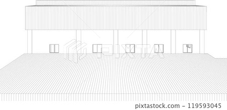 3D illustration of building project 3D illustration of building project 119593045