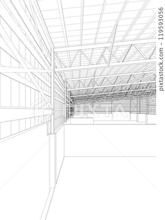 3D illustration of building project 3D illustration of building project 119593056
