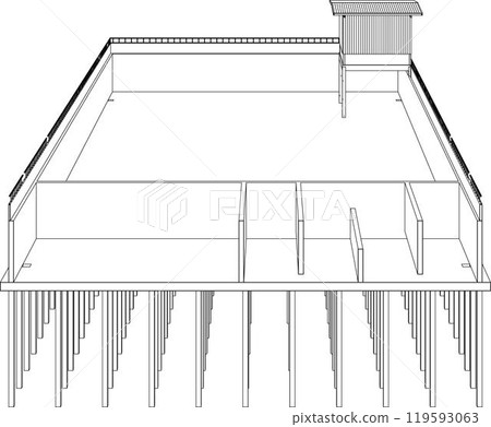 3D illustration of building project 3D illustration of building project 119593063