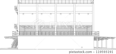 3D illustration of building project 3D illustration of building project 119593191