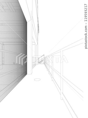 3D illustration of building project 3D illustration of building project 119593217