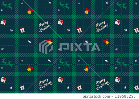 Christmas tartan check pattern 2 (navy) 119593253