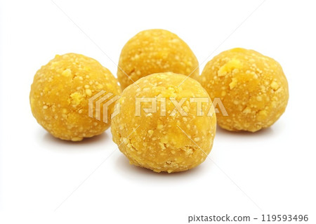 Laddu food isolated on a white background. 119593496