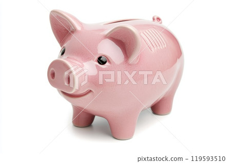 Piggy bank, isolated. Generative AI. 119593510