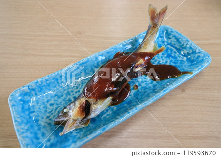 Wild sweetfish dengaku, Yana's specialty dish Wild sweetfish dengaku, Yana's specialty dish 119593670