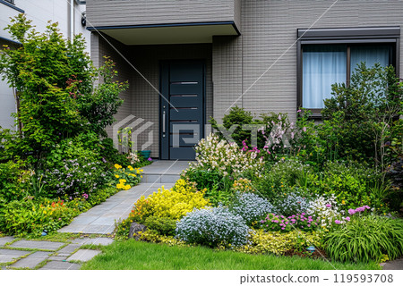 現代房屋和種植的形象 119593708