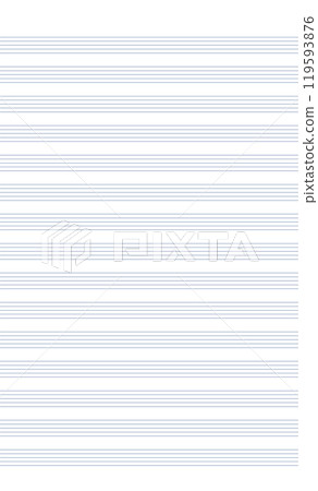Graph paper. Printable grid paper with stave on a white background. A blank music sheet paper with staff. Geometric pattern for composition, education, school. Realistic lined paper blank size Legal 119593876