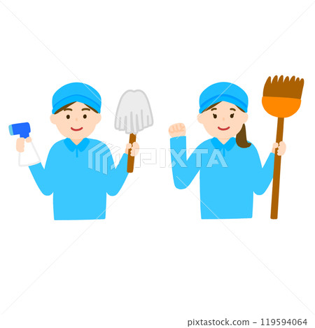 Cleaning worker 119594064