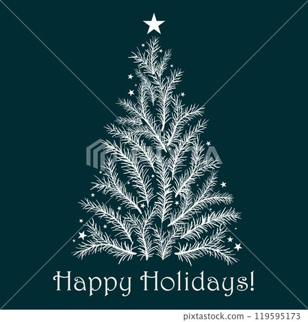 Corporate card with inscription Happy Holidays 119595173
