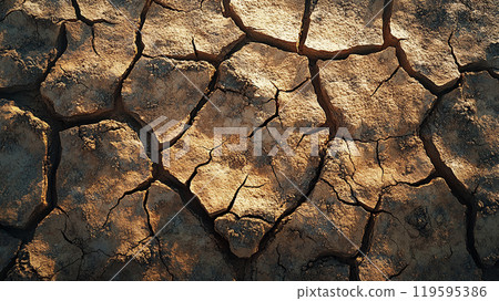 Dry earth cracked texture 119595386