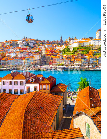 Panoramic view of the city of Porto on a beautiful summer day. Porto, Portugal 119595904