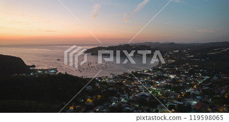 Cityscape of San Juan Del Sur at dusk time Cityscape of San Juan Del Sur at dusk time 119598065