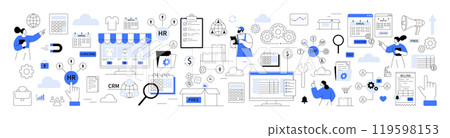 Cloud application subscription services and business software solutions. Business cloud applications, HR, ERP, CRM. Cloud computing, subscription services, software, e-commerce, and business tools 119598153