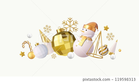 3d Christmas background 3d Christmas background 119598313