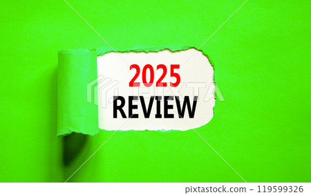 Planning 2025 review new year symbol. Concept words 2025 Review on beautiful white paper. Beautiful green paper background. Business 2025 review new year concept. Copy space. Planning 2025 review new year symbol. Concept words 2025 Review on beautiful white paper. Beautiful green paper background. Business 2025 review new year concept. Copy space. 119599326