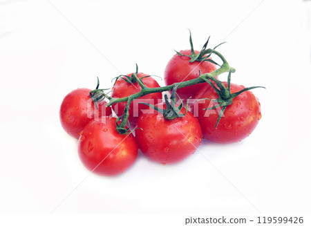 Heap of fresh cherry tomatoes Heap of fresh cherry tomatoes 119599426