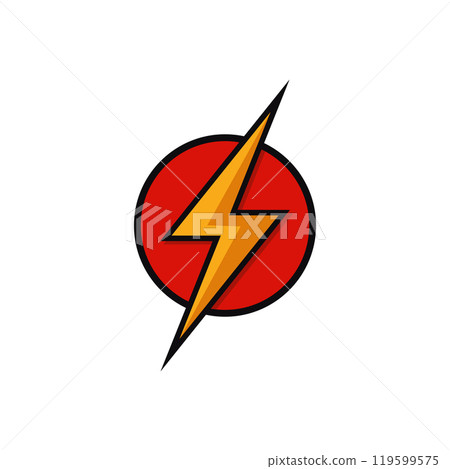 Electric Bolt and Thunder Energy Icon 119599575