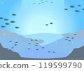 Underwater illustrations for background use 119599790