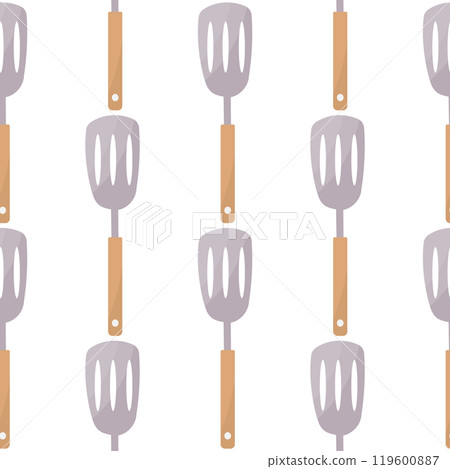 slotted kitchen spatula fry cook pattern vector slotted kitchen spatula fry cook pattern vector 119600887