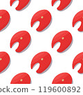 fish steak fresh red cook pattern background 119600892