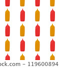 ketchup mustard sauce vector tasty pattern textile 119600894