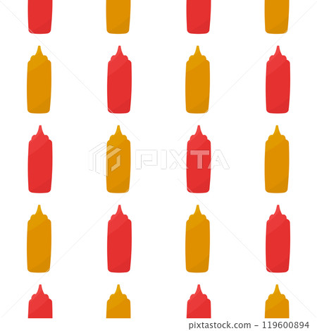 ketchup mustard sauce vector tasty pattern textile ketchup mustard sauce vector tasty pattern textile 119600894