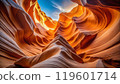 Beautiful Abstract background. orange cave 119601714