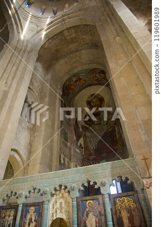 Svetitskhoveli Cathedral Orthodox Christian cathedral and UNESCO World Heritage site in the historic town of Mtskheta, Georgia 119601989