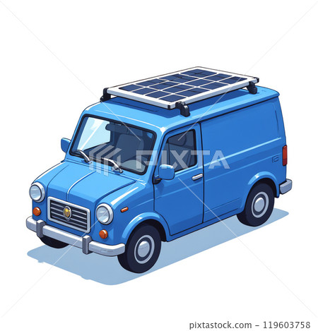 Blue van of the future Blue van of the future 119603758