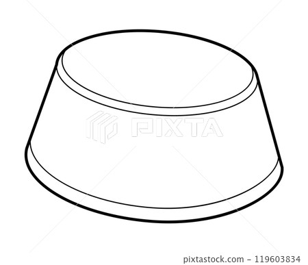 Pillbox shape Hat. Head Fashion accessory cap clothing technical illustration. Vector headgear for Men, women, unisex 119603834