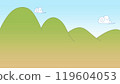 Simple illustration of mountains and sky 119604053