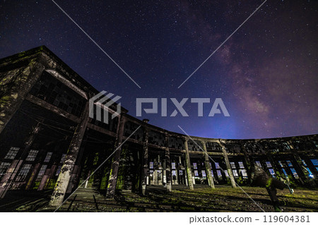 Bungomori Locomotive Shed and the Milky Way Bungomori Locomotive Shed and the Milky Way 119604381