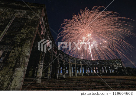 Bungomori Locomotive Shed and Fairy Tale Village Summer Festival Fireworks 119604608