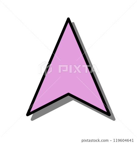 Navigation cursor icon (pink, line, shadow) Navigation cursor icon (pink, line, shadow) 119604641