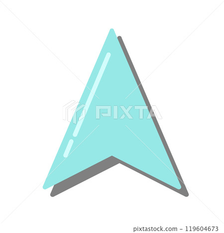 Navigation cursor icon (light blue, reflected light, shadow) 119604673