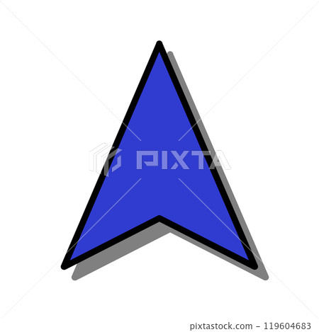 Navigation cursor icon (blue, line, shadow) Navigation cursor icon (blue, line, shadow) 119604683